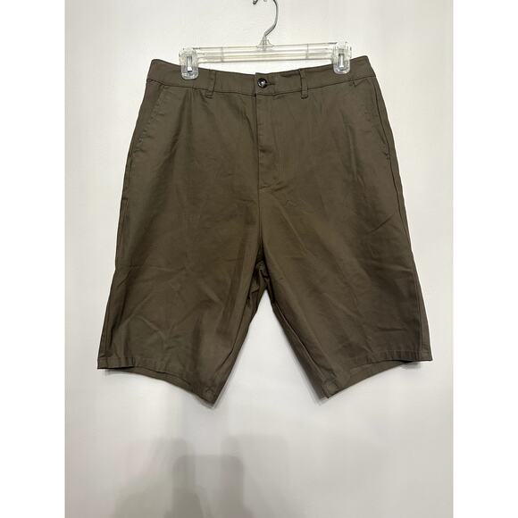 ASOS Men's Dark Green Chino Shorts Pockets Zip 32 NWT - Picture 1 of 11